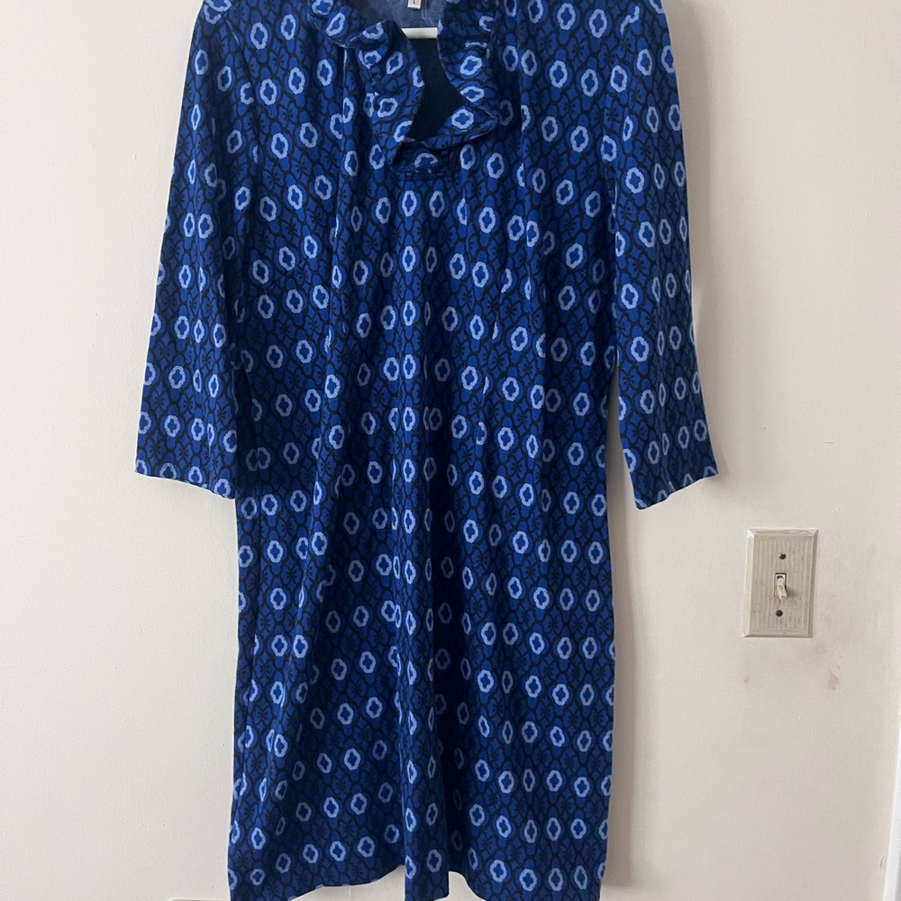 Blue Patterned Women's Dress
